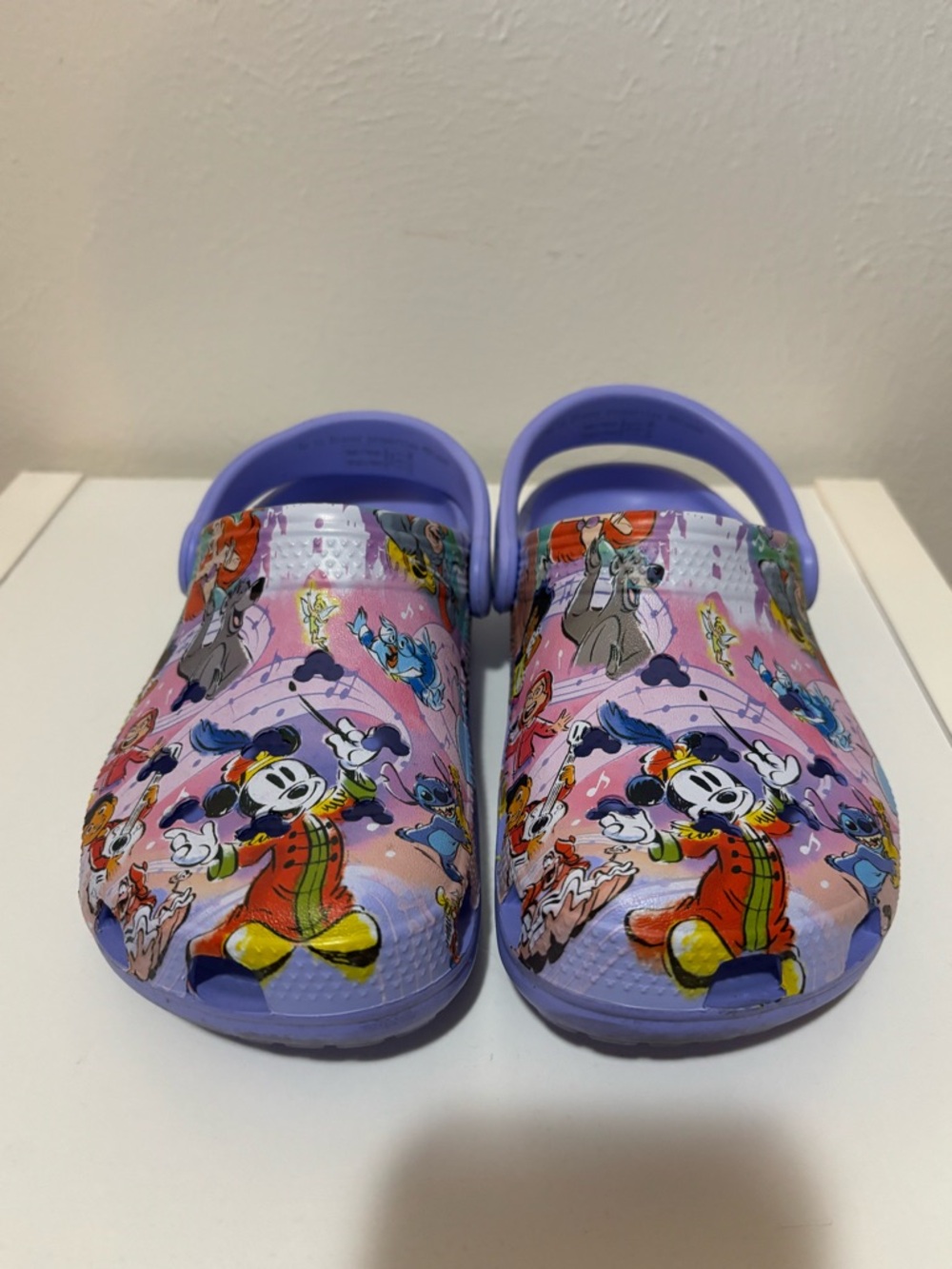 CROCS Kids Purple Mickey & Friends Printed Clogs